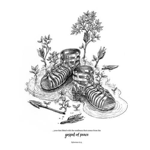 Sandals A3 Art Print