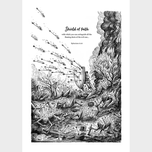 A3 Shield of Faith Portrait Print