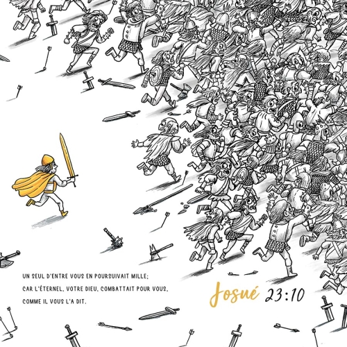 French One will chase a thousand - Joshua 23:10 - A3 Print