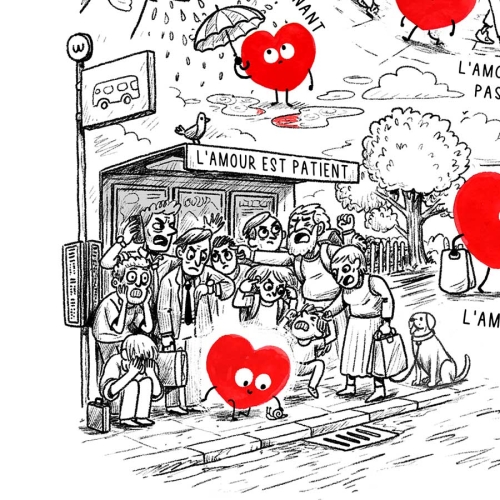 French Love Is A3 Art Print