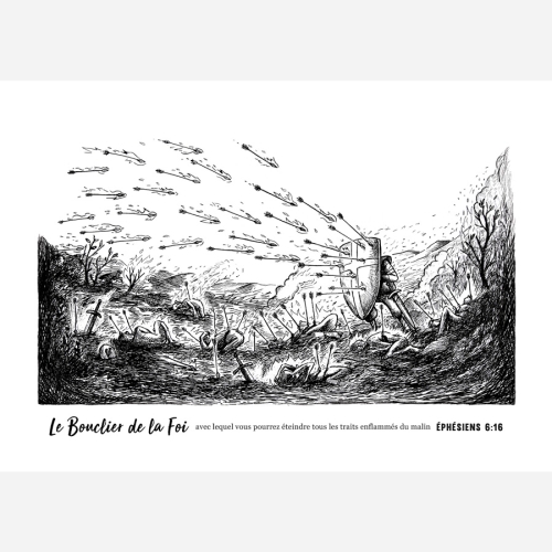 French Shield A3 Art Print