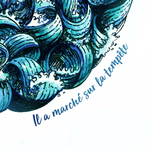 French Walk on the Storm A3 Art Print