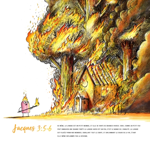 French Fiery Tongue A3 Art Print