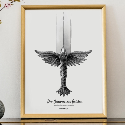 German Sword A3 Art Print