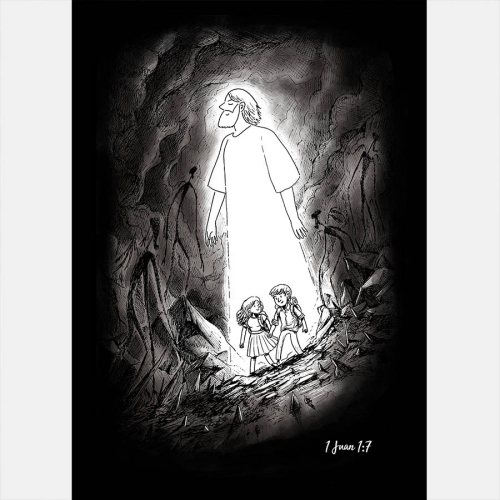 Spanish Walk in the Light A4 Art Print