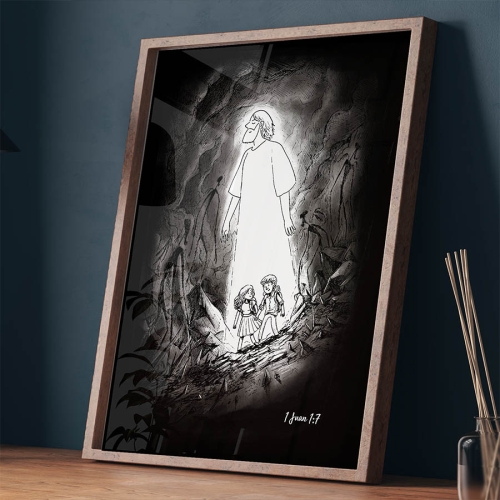 Spanish Walk in the Light A4 Art Print