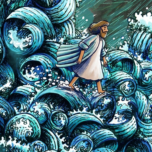 Spanish Walk on the Storm A3 Art Print