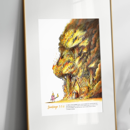 Spanish Fiery Tongue A3 Art Print