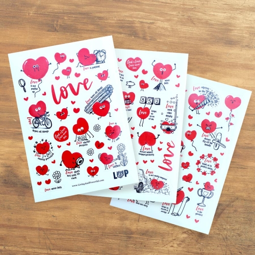 Love Sticker Sheets: Over 100 Designs for Journalling, Cards & Crafts