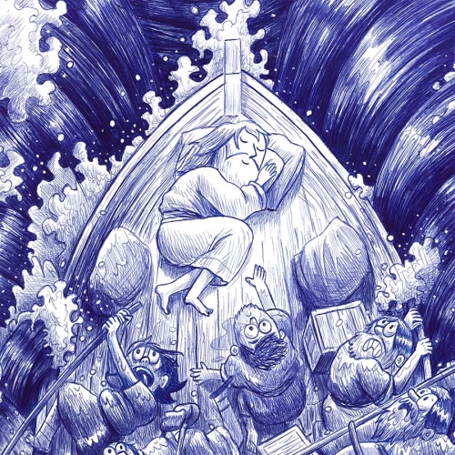 Sleep in the Storm A3 Art Print