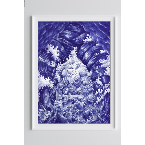 Sleep in the Storm A3 Art Print